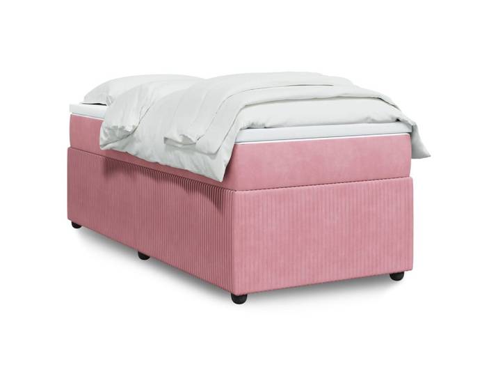 vidaXL Boxspringbett, Boxspringbett mit Matratze Rosa 80x200 cm Samt