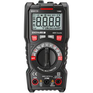 Enovalab Multimeter MS0115, digital, True RMS, CAT III 600 V, 6000 Counts, NCV & Auto-Range