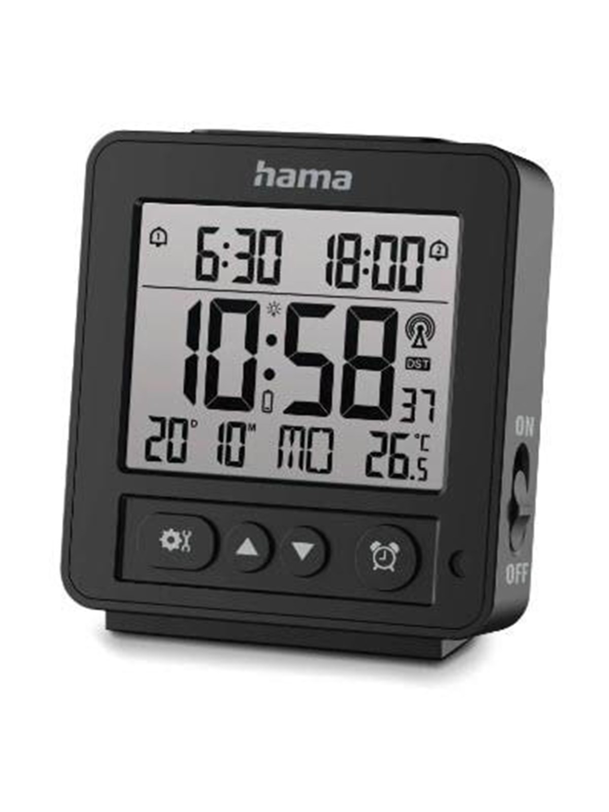 Hama 'Rhodes' Digital Radio Alarm Clock LCD Black