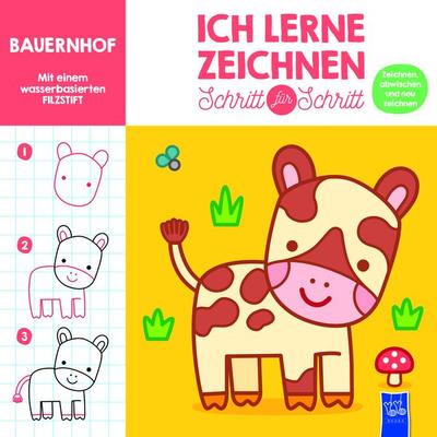 Ich lerne zeichnen - Schritt für Schritt: Bauernhof, Taschenbuch von , YoYo Books, 978-94-6505-327-1