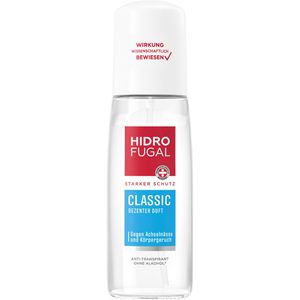 Hidrofugal Antitranspirant Classic, 24h Schutz, unisex, ohne Ethylalkohol, Zerstäuber, 75 ml