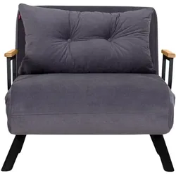 SESSEL mit Stoffbezug und Metallfüßen, umwandelbar 67/50/41 cm
