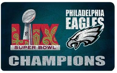 Evergreen "Philadelphia Eagles Super Bowl 59 Champions Turf Mat, Color - 28"" x 16"""