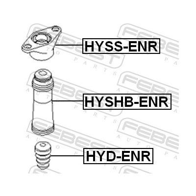 FEBEST Anschlagpuffer, Federung HYD-ENR Hinterachse für Chrysler ALFAROME/Fiat/LANCI HYUNDAI