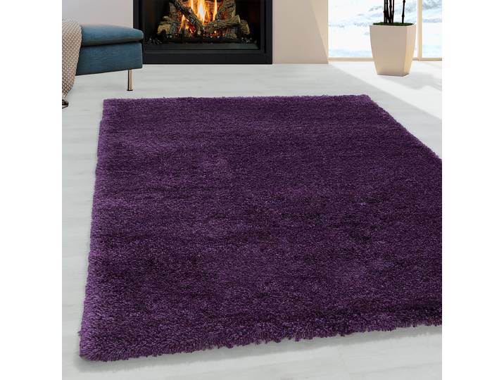 home24 Hoogpolig vloerkleed Fluffy 280 x 370cm violet/violet