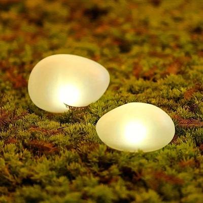 Uplift Essentials Natural Glow Solar Rock Spotlights warm Light