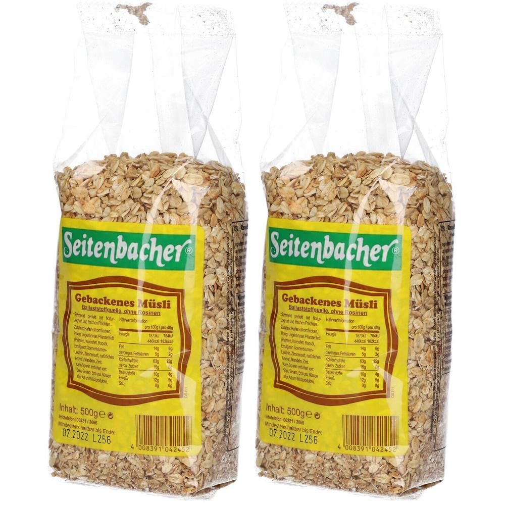 Seitenbacher Müsli Gebacken 2x 2x500 g