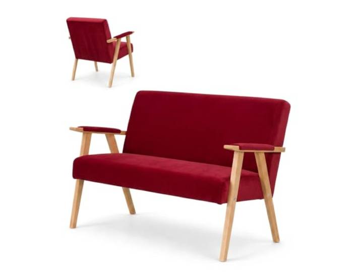 Family Meble Sitzgruppe Soler Monolit Royal – Zweisitzer-Sofa und 2 Sessel im Retro-Stil – Variante Royal 19