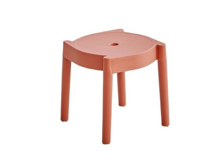 XXAD553TY Quadratischer Kunststoffhocker, geeignet for Badezimmerbalkone Kleiderschrank(Orange)