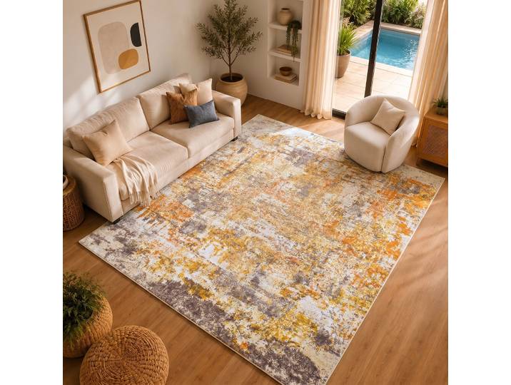 Teppich LIVABLISS JANINA , orange, B:200cm H:12,7mm L:275cm, Polypropylen, Teppiche, Teppich