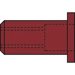 GESIPA Blindnietmuttern Monel - Flachrundkopf - M 6x9x15,5 - Klemmbereich 0,3 - 3,5 mm