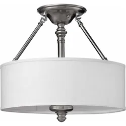 Elstead Lighting, Deckenleuchte, Sussex Deckenleuchte E27 3-fach Nickel gebürstet (E27)