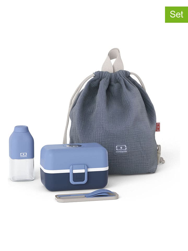 Monbento 7tlg, Lunch-Set in Blau - onesize