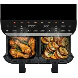 Tesla Aircook DualHeat QD464 XXL, Fritteuse, Schwarz