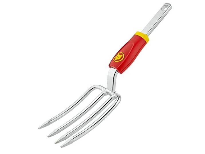 Wolf-Garten LUGM Lu-Gm Meersterren Bloemenvork, 7,5 cm Werkbreedte, Rood/Zilver/Geel