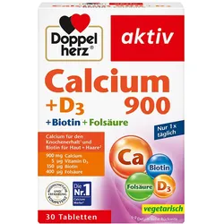 DOPPELHERZ Calcium 900+D3 Tabletten 30 St