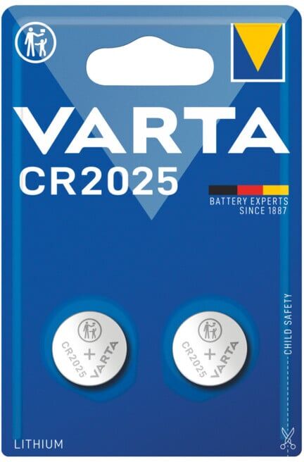 VARTA Pile bouton / Pile spéciale CR2025, Type: CR2025 (6025101402)