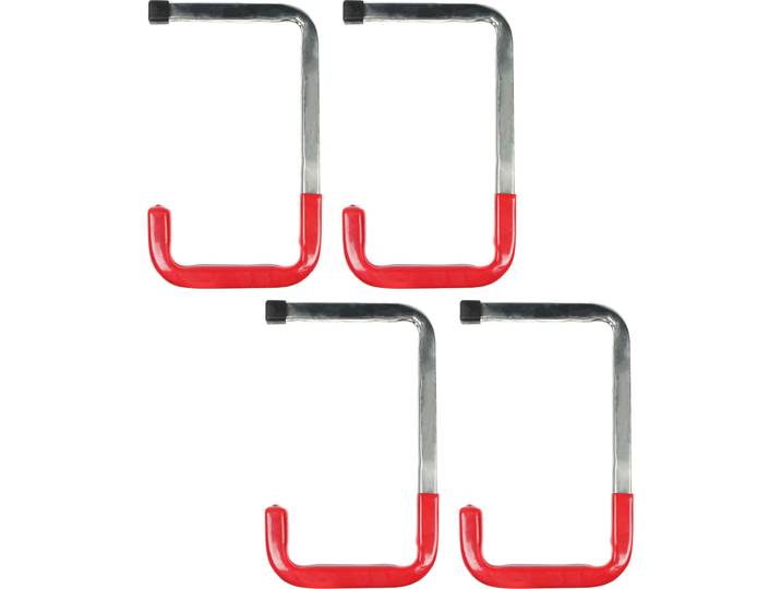 2er-Set Wandhaken mit Gummierung, 2-tlg, je 45kg, 26 x 15 cm