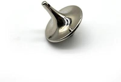 Inspired Finds Metal Gyro Hand Spinning Top Toy For Stress Relief And Play silver