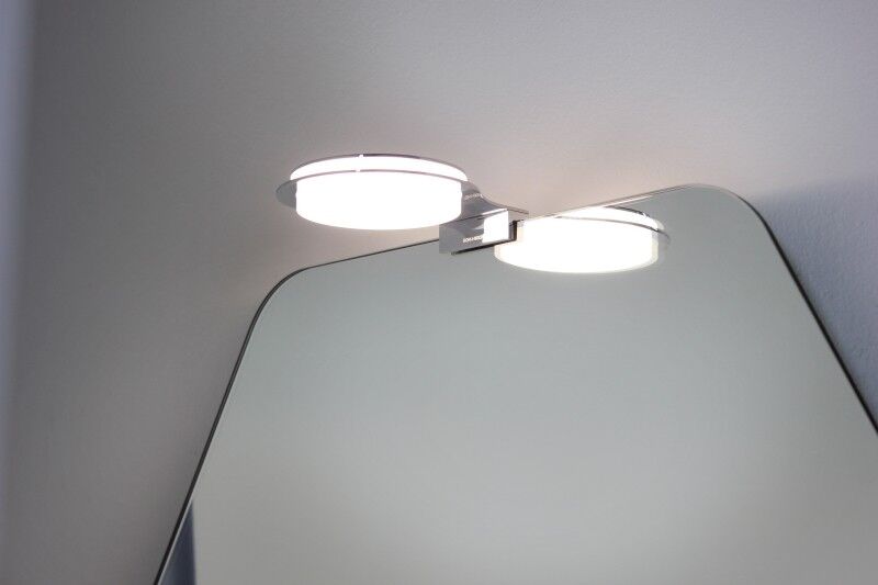 Koh-i-Noor Spiegelleuchte mit LED-Licht LUNA, 7923, CHROM 7923