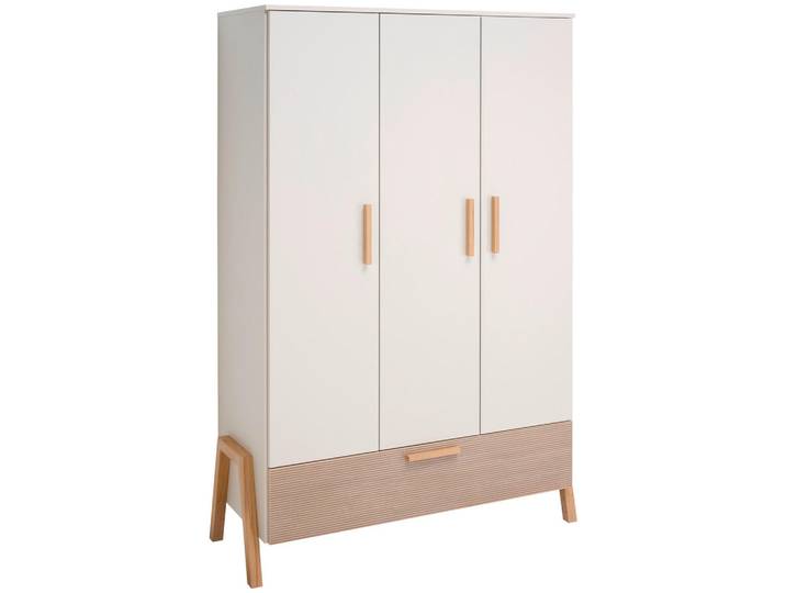 Jimmylee Babykleiderschrank Diana, Grauweiß, 1 Schublade(n) Schubladen, 128x190x52 cm, Beimöbel erhältlich, Babymöbel, Babykleiderschrank