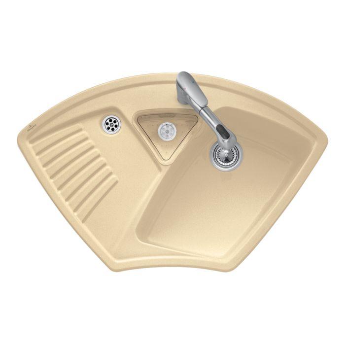 Villeroy und Boch Arena Eck Eckspüle 672900TR Spülbecken, timber CeramicPlus