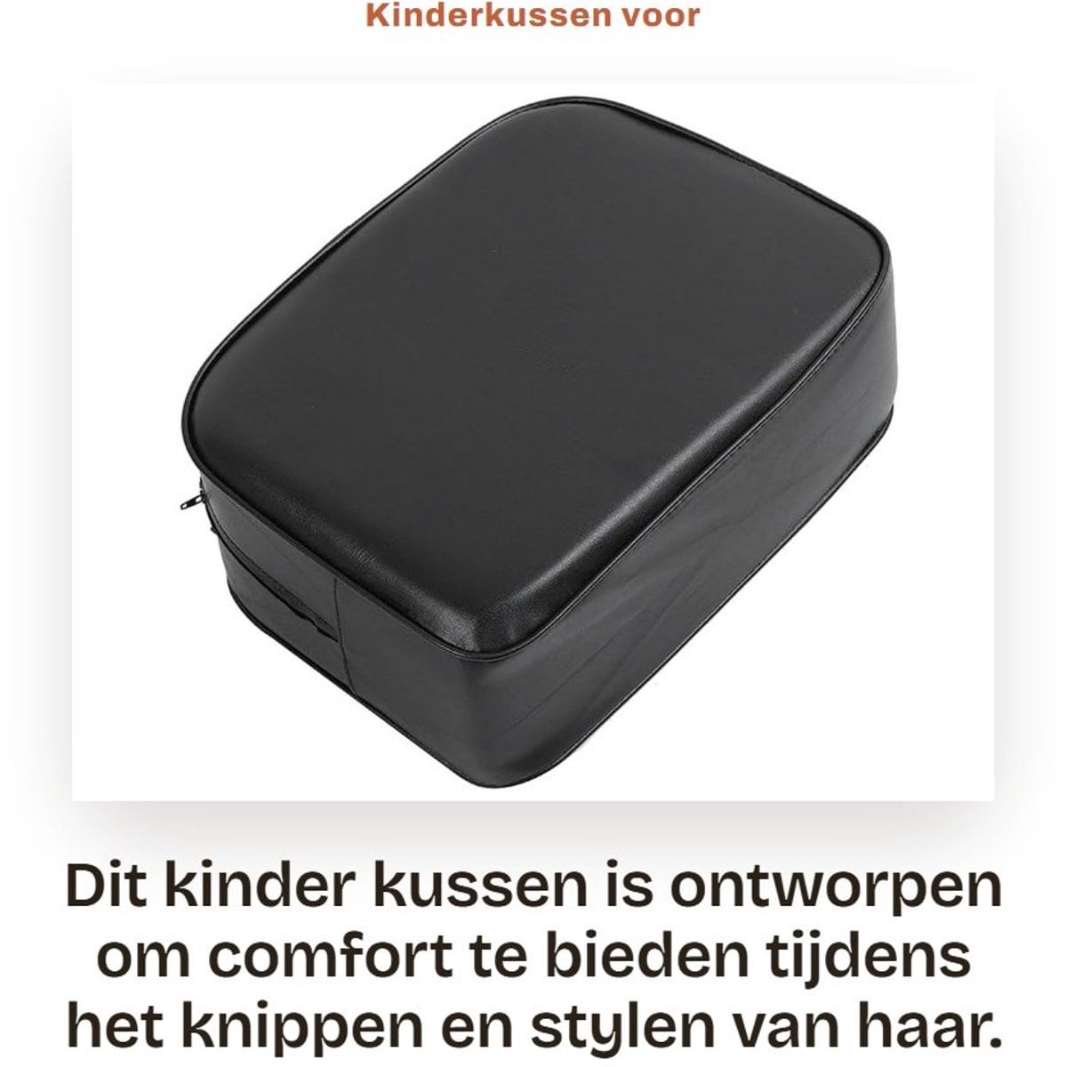 Dailygoods Kinderkussen met PU Lederen Hoes voor Kappersstoel