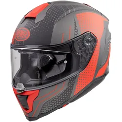 Premier Hyper BP, Integralhelm - Matt Schwarz/Grau/Rot - XL