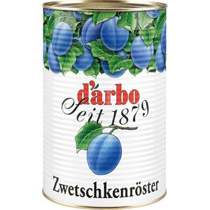 Darbo Obstkonserve Zwetschkenröster, gezuckert, vegan, Stücke in Dose, 4,3 kg