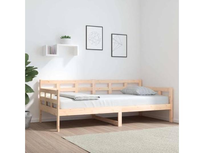 Massives Kiefernholz Multifunktional Gastbett Sofa 90x190 cm Braun Tagesbett Massivholz Kiefer 90x190 cm Gästebett Schlafsofa Daybed mit Lattenrost für Übernachtungsgäste, multifunktionales