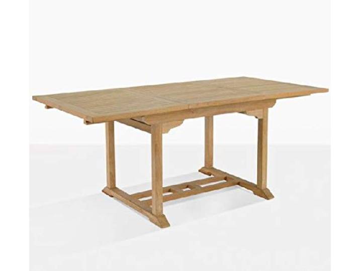 Esstisch ausziehbar Parma Teak Massivholz Breite 100 cm, Länge 180 bis 240 cm