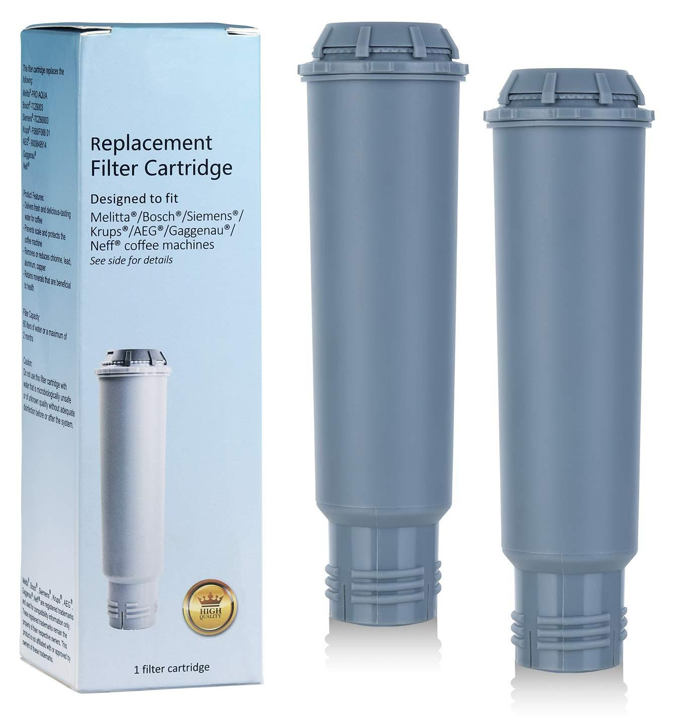Dripio Waterfilters voor koffiemachines, 2 stuks, compatibel met Krups Claris F088