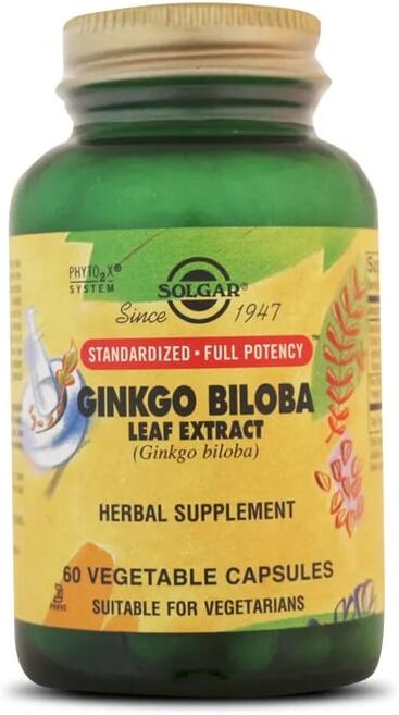 Solgar Extrato de Folha de Ginkgo Biloba 60 VCaps