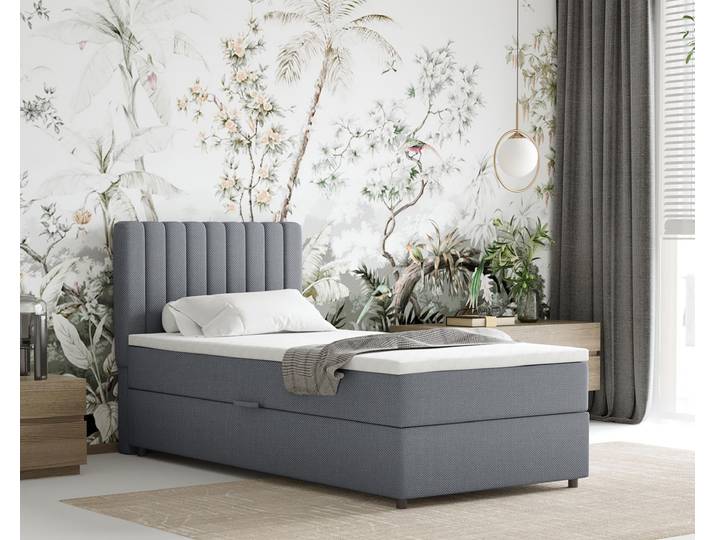 Boxspringbett 90x200 EVEREST, mit Topper, mit Bettkästen, Einzelbett, , Panda Möbel