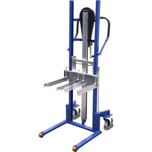 VARIOfit Materialheber sg-154.013, mit verstellbarer Gabel, Hub 1300mm, Vollgummi-Räder, Tragkraft 250kg