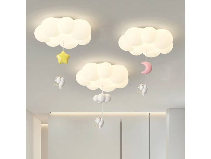 Plafonnier moderne avec nuage étoile lune lampes suspendues intérieur créatif chambre enfants plafonniers garçon fille bébé chambre décor LED