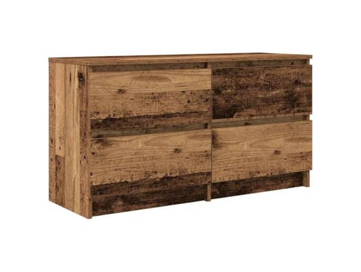 Roanoer TV-Schrank Altholz-Optik 100x35x54 cm Lowboard mit 4 Schubladen Praktisches TV-Board fürs Wohnzimmer und Schlafzimmer mit 4 Schubladen, kompakter Form und solider Oberplatte.