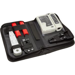 LogiLink Netzwerk-Werkzeug-Set WZ0012, für Netzwerkkabel- und Dosen, 4-teilig