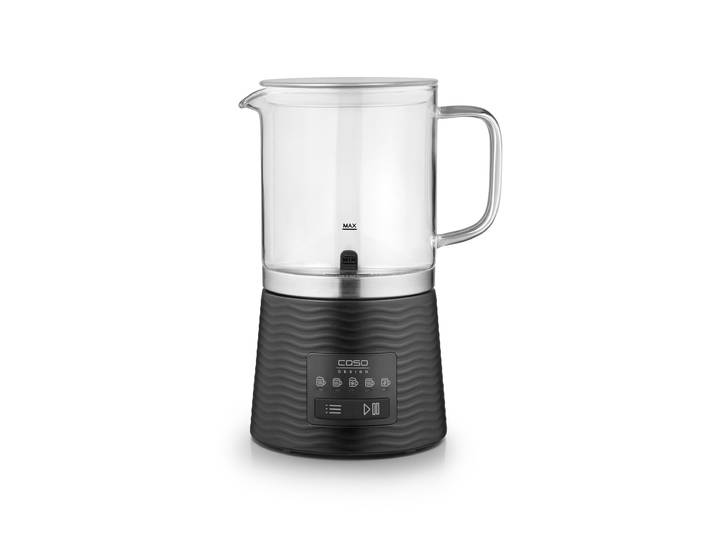 CASO Milchaufschäumer 1661 CappuLatte , schwarz (edelstahl), B:14,5cm H:20,5cm T:11,5cm, Milchaufschäumer, Vielfältiger Milchgenuss dank 5 Funktionen, Milchaufschäumer