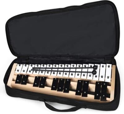 Costway 27 Note Glockenspiel Xylophone with 2 Rubber Mallets