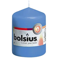 Bolsius, Kerzen, Stumpenkerze 8x5,8cm blau (10x)