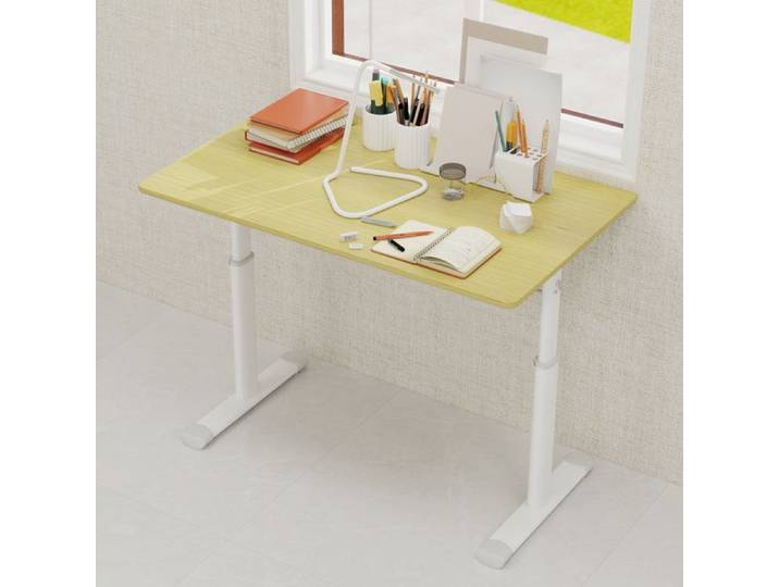 Bureau ajustable en hauteur manivelle structure double colonne EVRYAE