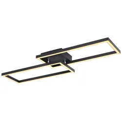 Globo 67243-24B Tatjana Deckenleuchte Metall Schwarz Matt, Led