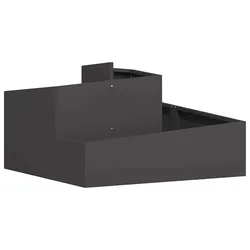 Helloshop26 - Moderner Gartenpflanzkasten 80 x 80 x 50 cm Industriestil dekorativer Outdoor-Pflanzkasten aus schwarzem Stahl