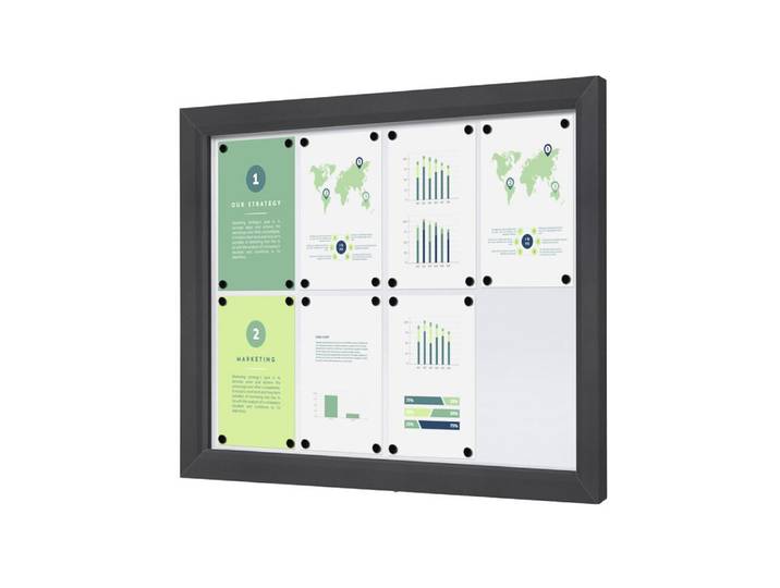 Showdown Displays Hängevitrine Showdown Displays Abschließbarer Schaukasten SLIM Outdoor - 8x DIN A4 (1-St)