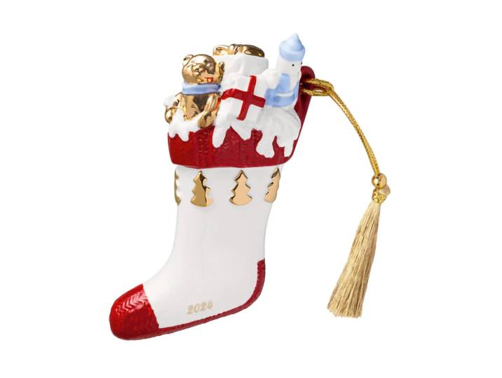 Villeroy & Boch Décoration de Noël botte Christmas Classics Blanc-rouge