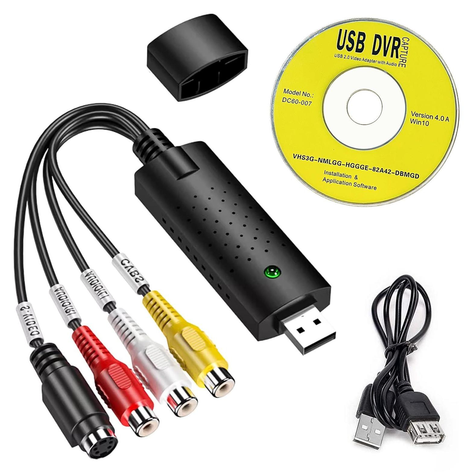 Selius VHS-converter USB 2.0 naar digitaal voor het scannen en bewerken van analoge bronnen