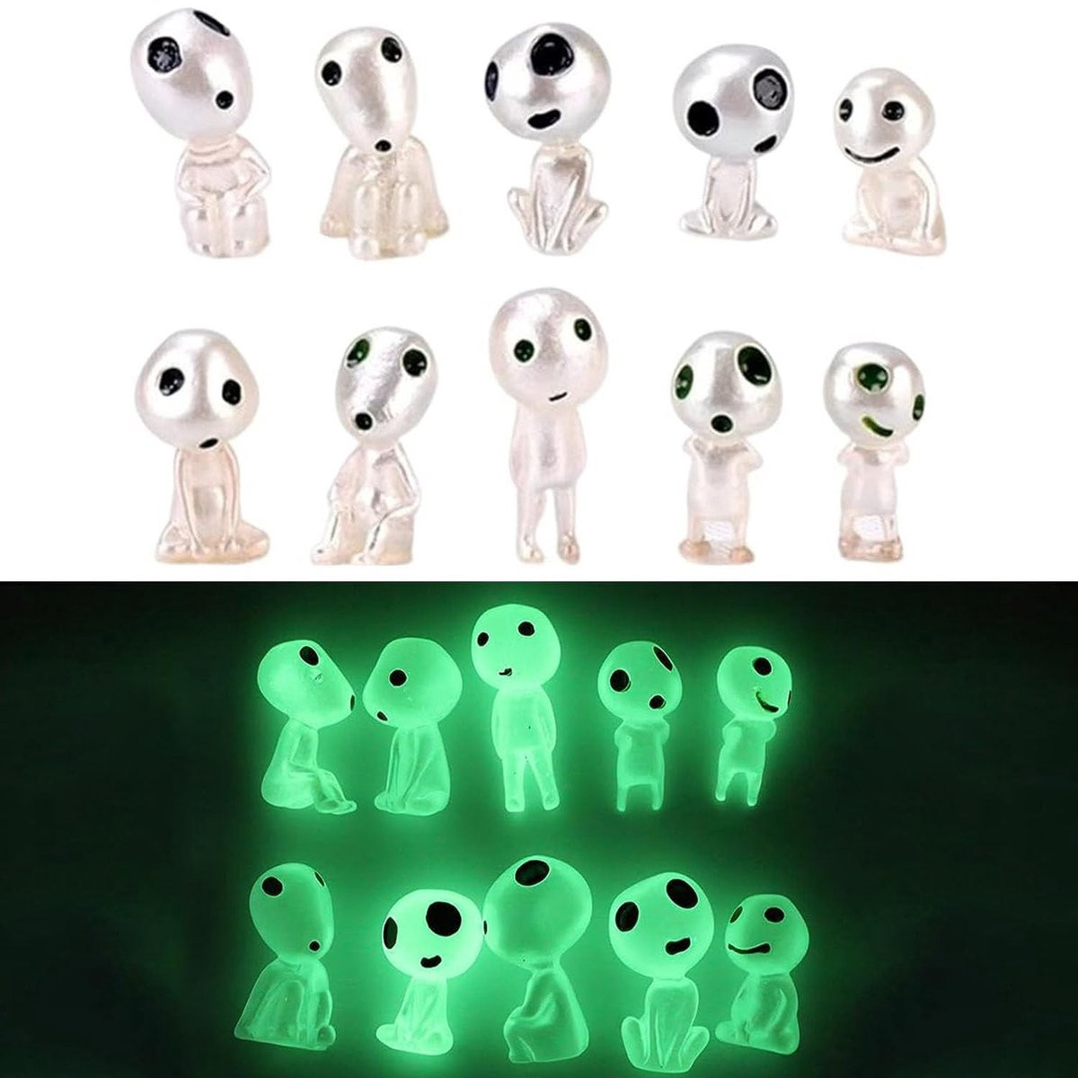 Dailygoods Lichtgevende Boomelfenfiguren 10 stuks - Waterdichte Tuindecoratie van Milieuvriendelijke Hars