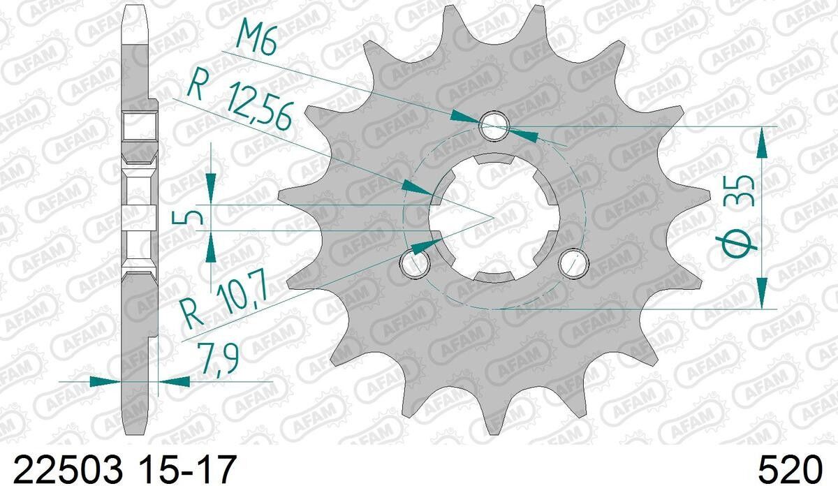 AFAM 22503-15 Chain Pinion