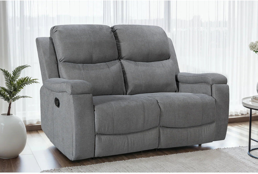 17 Stories Reclining Sofa Dark Grey 2